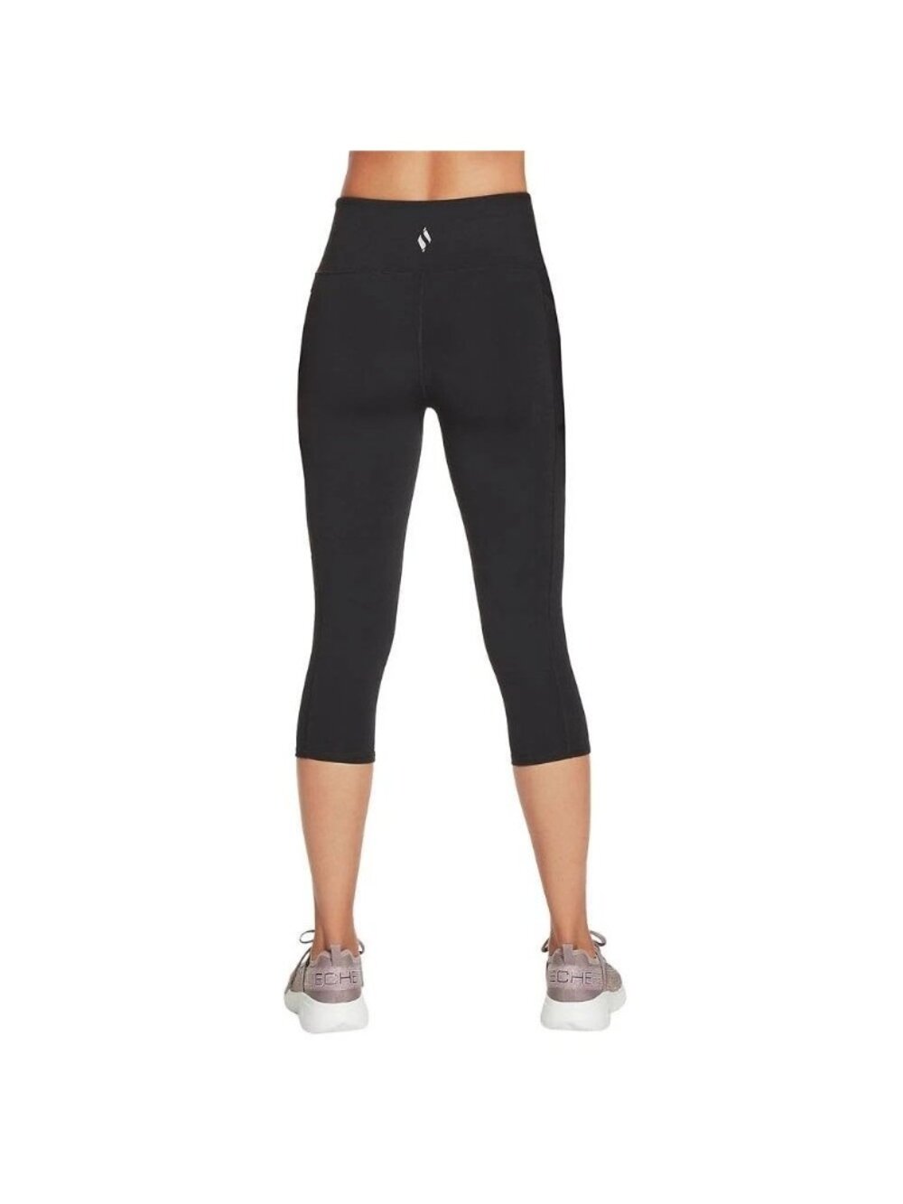 NWT Skechers GoWalk Women's XL Black High-Waist Capris UPF 40+ Breathable B1539 - Picture 3 of 14